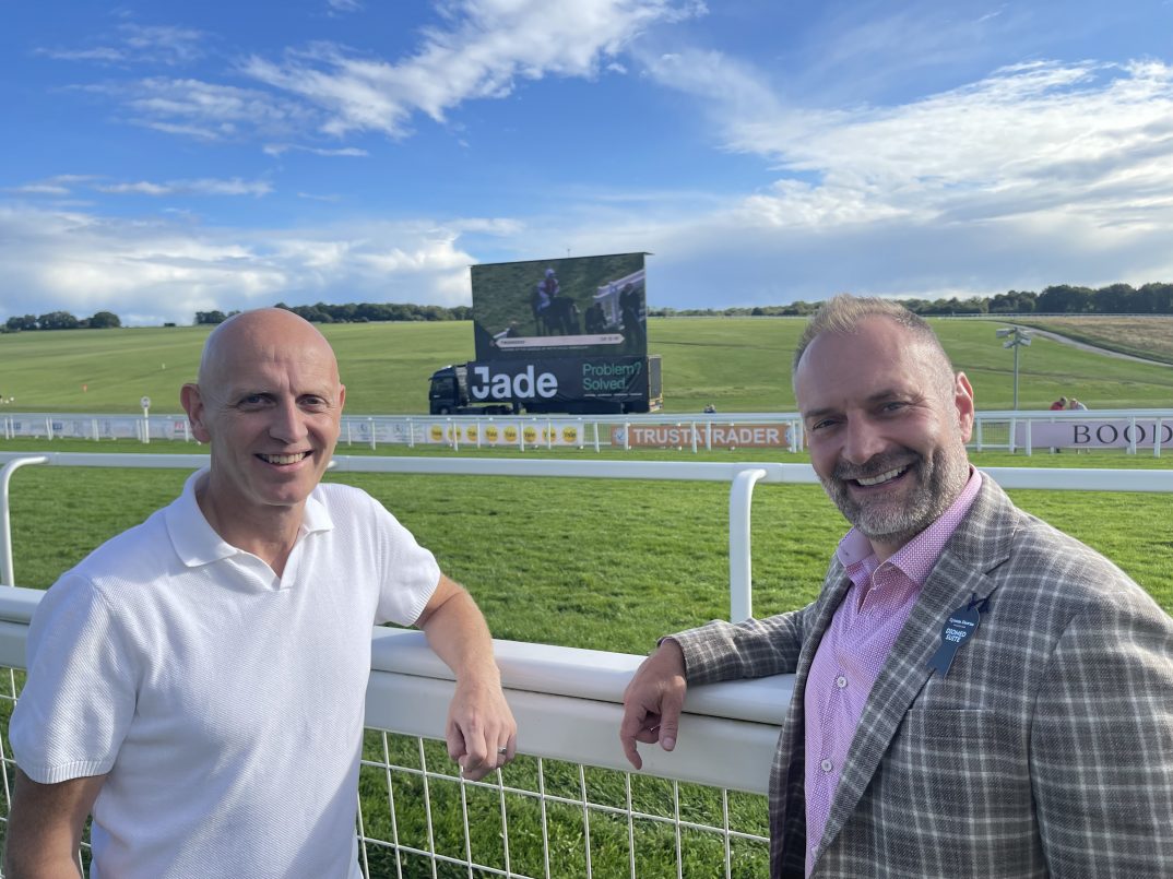 Sean Mackey and Adam Jones at Glass Times Epsom Race Day